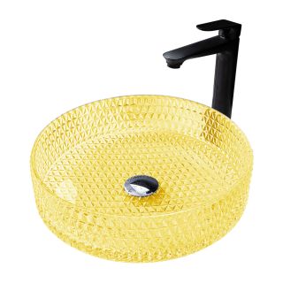 Раковина стеклянная ABBER Glas AK2301Y 40см жёлтый